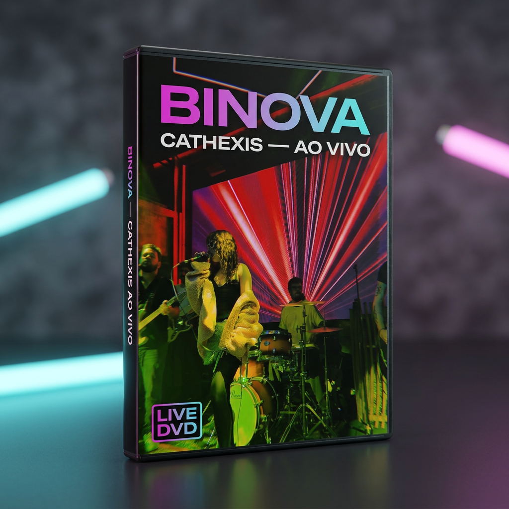 Mockup da capa do DVD ao vivo de Binova